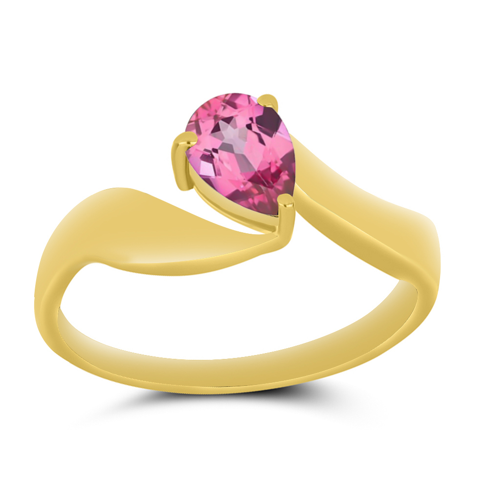 BUY 14K GOLD WITH LONDON BLUE TOPAZ GEMSTONE SINGLE STONE RING